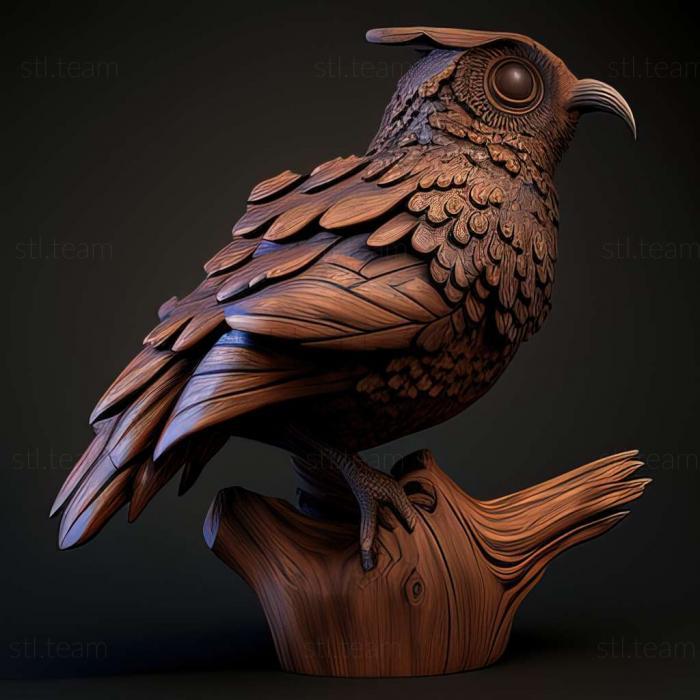 3D модель Otus longicornis (STL)